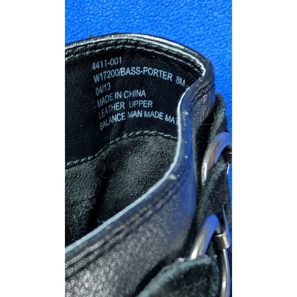 GH Bass PORTER Mule Clogs Black Suede W/Woven Front Buckle Preowned Womens Sz 8M - Picture 10 of 11